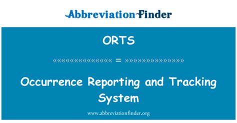 orts tracking